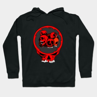 Red skulls Hoodie